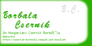 borbala csernik business card